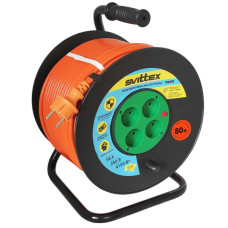 Удлинитель на катушке Svittex 2х2,5 мм² 4100Вт 80 м Оранжевый (SV-062)