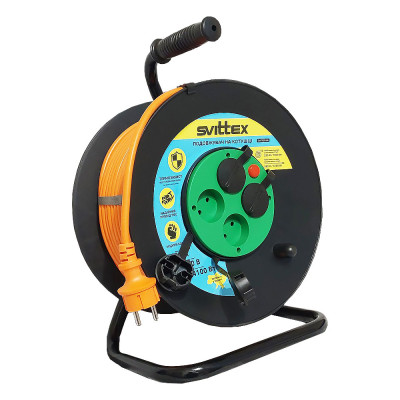 Подовжувач на котушці Svittex 2х2,5 мм² 4100Вт 25 м Помаранчевий (SV-018-O-IP44)