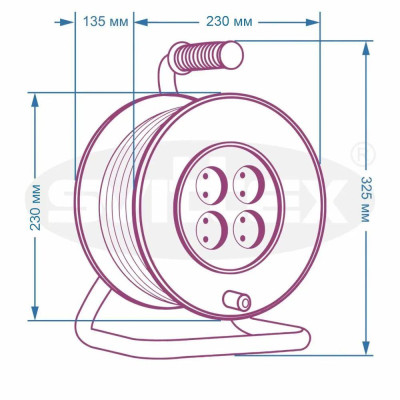 Подовжувач на котушці Svittex 2х2, 5 мм² 4100Вт 30 м Чорний (SV-019-В-IP44) Подовжувач на котушці Svittex 2х2, 5 мм² 4100Вт 30 м Чорний (SV-019-В-IP44)