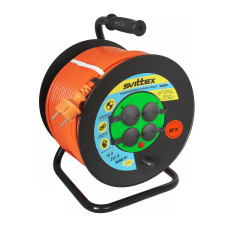 Удлинитель на катушке Svittex 2х2,5 мм² 4100Вт 80 м Оранжевый (SV-062-IP44)
