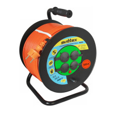Удлинитель на катушке Svittex 2х2,5 мм² 4100Вт 100 м Оранжевый (SV-063-IP44)