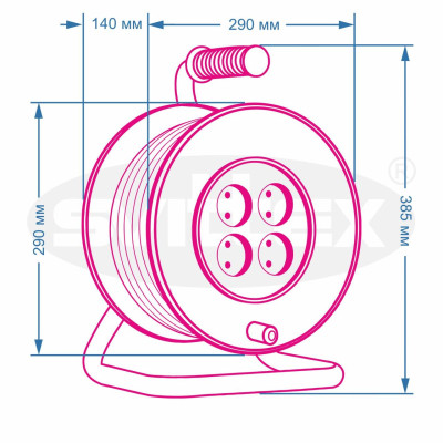 Удлинитель на катушке Svittex 3х2,5 мм² 4100Вт 40 м Черный (SV-0360-В) Удлинитель на катушке Svittex 3х2,5 мм² 4100Вт 40 м Черный (SV-0360-В)