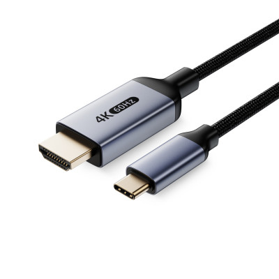 Кабель-перехідник Digital ZX167 USB Type-C - HDMI 4K 60Hz 2 м Чорний (HDMIC4K-2m)