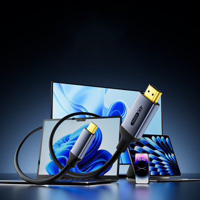 Кабель-перехідник Digital ZX167 USB Type-C - HDMI 4K 60Hz 2 м Чорний (HDMIC4K-2m) Кабель-перехідник Digital ZX167 USB Type-C - HDMI 4K 60Hz 2 м Чорний (HDMIC4K-2m)