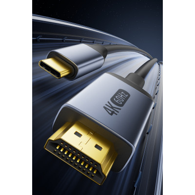 Кабель-перехідник Digital ZX167 USB Type-C - HDMI 4K 60Hz 2 м Чорний (HDMIC4K-2m) Кабель-перехідник Digital ZX167 USB Type-C - HDMI 4K 60Hz 2 м Чорний (HDMIC4K-2m)