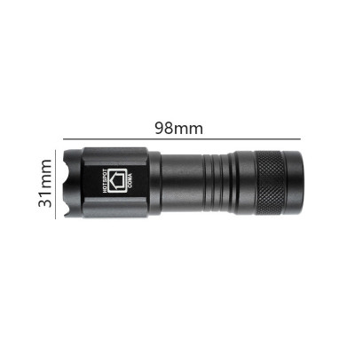 Ліхтарик Police 630nm XPE LED Type-C 5W 100Lm 98мм Чорний (T9764-2R) Ліхтарик Police 630nm XPE LED Type-C 5W 100Lm 98мм Чорний (T9764-2R)