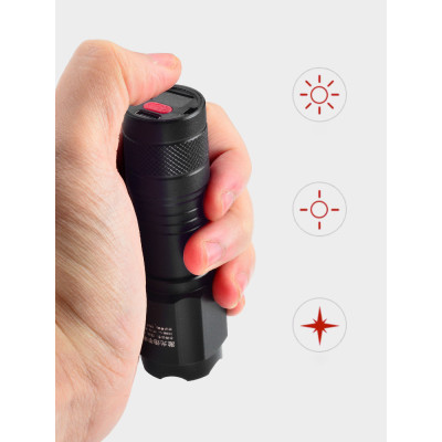 Ліхтарик Police 630nm XPE LED Type-C 5W 100Lm 98мм Чорний (T9764-2R) Ліхтарик Police 630nm XPE LED Type-C 5W 100Lm 98мм Чорний (T9764-2R)