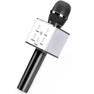 Бездротовий караоке-мікрофон No Brand Q7 Bluetooth Чорний (2104619428)