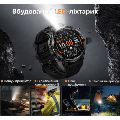 Смарт-часы тактические Kospet Tank T4C Black (KTT0004CB) Смарт-часы тактические Kospet Tank T4C Black (KTT0004CB)