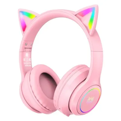 Беспроводные игровые наушники Onikuma B90 RGB Pink (19117-hbr)