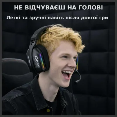 Беспроводные игровые наушники Onikuma GT808 Bluetooth RGB Black (19118-hbr) Беспроводные игровые наушники Onikuma GT808 Bluetooth RGB Black (19118-hbr)