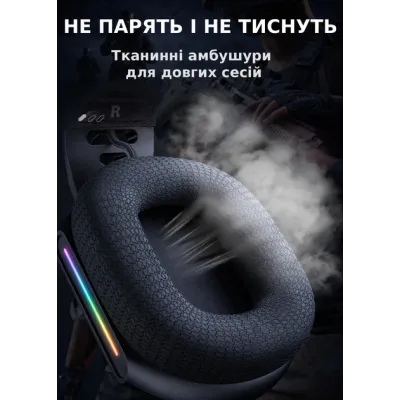 Беспроводные игровые наушники Onikuma GT808 Bluetooth RGB Black (19118-hbr) Беспроводные игровые наушники Onikuma GT808 Bluetooth RGB Black (19118-hbr)