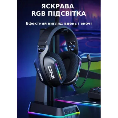 Беспроводные игровые наушники Onikuma GT808 Bluetooth RGB Black (19118-hbr) Беспроводные игровые наушники Onikuma GT808 Bluetooth RGB Black (19118-hbr)