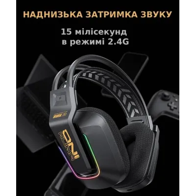 Беспроводные игровые наушники Onikuma GT828 Bluetooth RGB Black (19119-hbr) Беспроводные игровые наушники Onikuma GT828 Bluetooth RGB Black (19119-hbr)