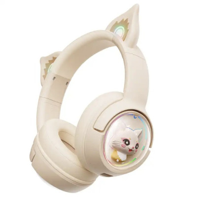 Беспроводные игровые наушники Onikuma B5 Bluetooth RGB Beige (19239-hbr) Беспроводные игровые наушники Onikuma B5 Bluetooth RGB Beige (19239-hbr)