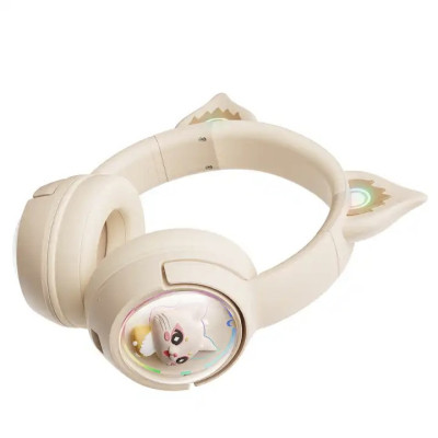 Беспроводные игровые наушники Onikuma B5 Bluetooth RGB Beige (19239-hbr) Беспроводные игровые наушники Onikuma B5 Bluetooth RGB Beige (19239-hbr)
