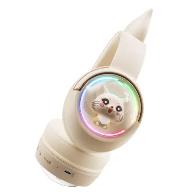 Беспроводные игровые наушники Onikuma B5 Bluetooth RGB Beige (19239-hbr) Беспроводные игровые наушники Onikuma B5 Bluetooth RGB Beige (19239-hbr)