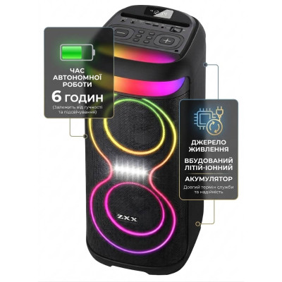 Портативна Bluetooth колонка No Brand ZXX-5505 61.5x29x27 см 80 Вт Чорний (2104619431) Портативна Bluetooth колонка No Brand ZXX-5505 61.5x29x27 см 80 Вт Чорний (2104619431)