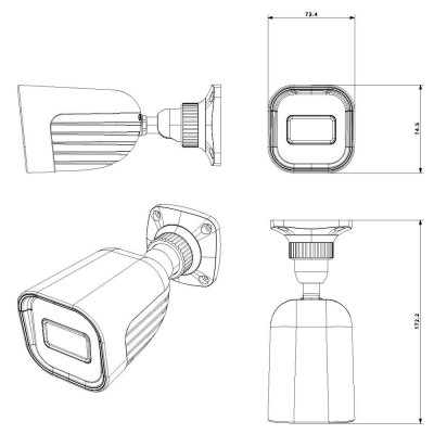 IP-видеокамера Provision ISR BSV-340SR3N-36 3.6 мм 4 Мп Белый (12712) IP-видеокамера Provision ISR BSV-340SR3N-36 3.6 мм 4 Мп Белый (12712)