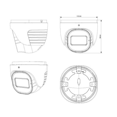 IP-відеокамера Provision ISR DH-340IPSN-MVF-G 2.8-12 мм 4 Мп Чорний (12723) IP-відеокамера Provision ISR DH-340IPSN-MVF-G 2.8-12 мм 4 Мп Чорний (12723)