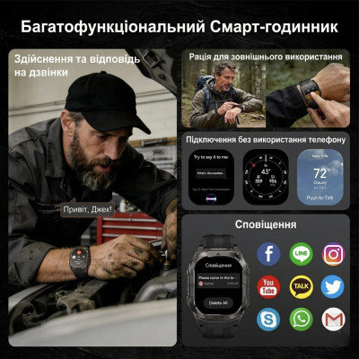 Смарт-годинник тактичний Kospet Tank M4C Black (KTM0004CB) Смарт-годинник тактичний Kospet Tank M4C Black (KTM0004CB)