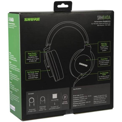 Наушники Shure SRH840A Черный (11620) Наушники Shure SRH840A Черный (11620)