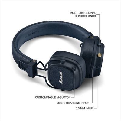 Наушники Marshall Major V Midnight Blue (1008144) Наушники Marshall Major V Midnight Blue (1008144)