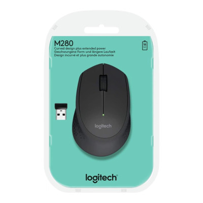 Миша комп'ютерна бездротова Logitech M280 DPI 1000 USB Чорний (910-004287)