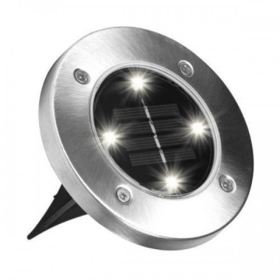 Вуличний світильник Solar Disk Lights 5050 4шт Сірий (hub_15f2sq 3219)