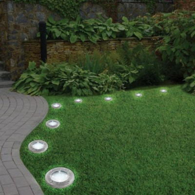 Вуличний світильник Solar Disk Lights 5050 4шт Сірий (hub_15f2sq 3219)