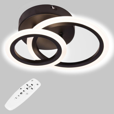 Стельова LED люстра Sunlight 27x21x6 см Чорний (6326/1+1 BLK) Стельова LED люстра Sunlight 27x21x6 см Чорний (6326/1+1 BLK)