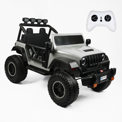 Детская машина электрическая Joy Jeep Wrangler Rubicon RC-79/80 4x45W 24V7Ah Черно-серый (191586)
