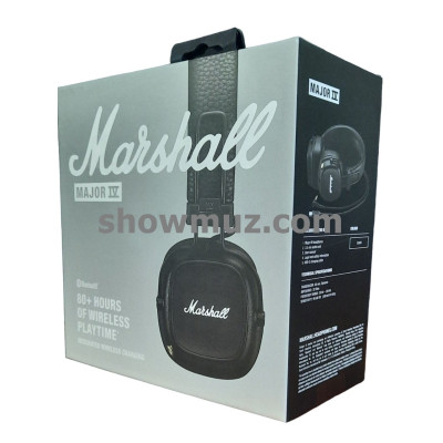 Комплект навушники з кейсом Marshall Major IV Bluetooth Black (1005773) Комплект навушники з кейсом Marshall Major IV Bluetooth Black (1005773)