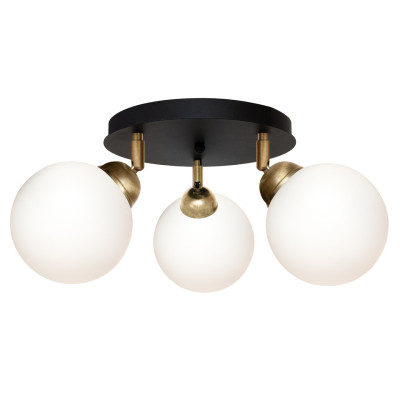 Люстра стельова MSK Electric Luna Е27 PL 20261-3R BK 450 мм Чорний (622703)