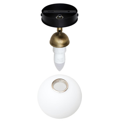 Світильник настінно-стельовий MSK Electric Luna Е27 PL 20261-1 BK 230 мм Чорний (622655) Світильник настінно-стельовий MSK Electric Luna Е27 PL 20261-1 BK 230 мм Чорний (622655)