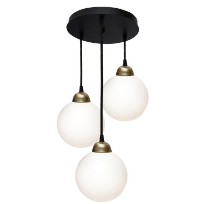 Світильник підвісний MSK Electric Luna Е27 PL 2026-3R BK 1000 мм Чорний (622661)