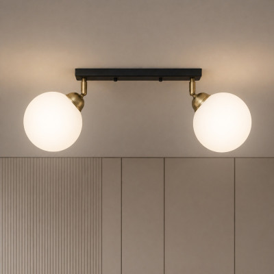Світильник стельовий MSK Electric Luna E27 PL 20261-2 BK 400 мм Чорний (622657) Світильник стельовий MSK Electric Luna E27 PL 20261-2 BK 400 мм Чорний (622657)