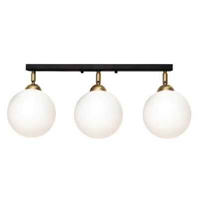 Світильник стельовий MSK Electric Luna E27 PL 20261-3 BK 150x230 мм Чорно-бронзовий (622658)