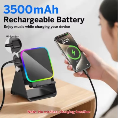 Настольная подставка для телефона с колонкой No Brand Bluetooth 5 в1 3500 mah Черный (SH0000431) Настольная подставка для телефона с колонкой No Brand Bluetooth 5 в1 3500 mah Черный (SH0000431)