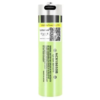 Акумулятор 18650 LiitoKala USB-34B 3400 mAh Li-Ion Type-C 8A 3.7V (19310-hbr) Акумулятор 18650 LiitoKala USB-34B 3400 mAh Li-Ion Type-C 8A 3.7V (19310-hbr)