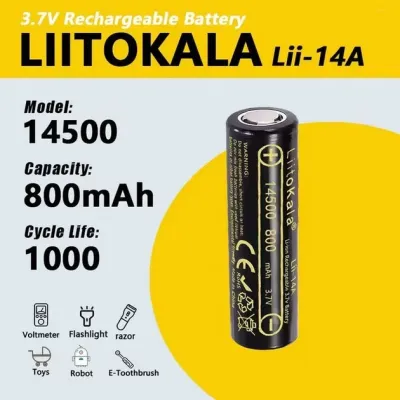 Аккумулятор AA 14500 LiitoKala Lii-14A 800 mAh Li-Ion 3.7V (19318-hbr) Аккумулятор AA 14500 LiitoKala Lii-14A 800 mAh Li-Ion 3.7V (19318-hbr)