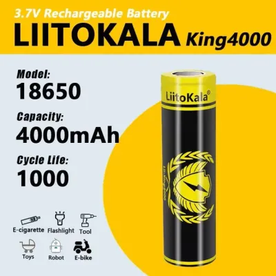 Акумулятор 18650 LiitoKala King4000 4000 mAh Li-Ion 8A 3.7V (19323-hbr) Акумулятор 18650 LiitoKala King4000 4000 mAh Li-Ion 8A 3.7V (19323-hbr)