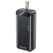 Зовнішній акумулятор Power Bank Awei PA-12 22.5W LED 30000 mAh Black (3_08263)
