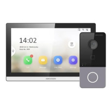 Комплект відеодомофону Hikvision WI-FI DS-KV6113-WPE1(C)+DS-KH6350-WТE1 Standart Black (12809)