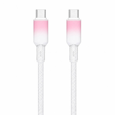 Кабель XON SmartCable Type-C-Type-C PD 65W 1м MaxCharge Рожево-білий (SC802C6W1W 4831)