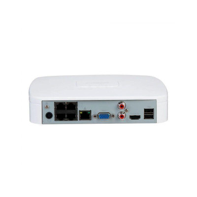 IP-видеорегистратор Dahua DHI-NVR2104-P-I2 4-канальный 1U 4PoE 1HDD WizSense White (12980)