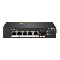 Коммутатор 4 порта неуправляемый Hikvision DS-3T0306HP без БП Черный (13080)