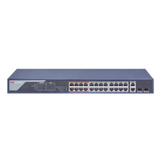 Коммутатор 28 портов неуправляемый Hikvision DS-3E0326P-E(C) PoE Синий (13088)