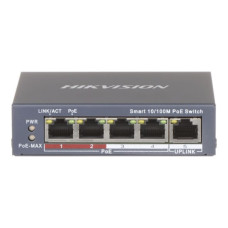 Коммутатор 5 портов управляемый Hikvision DS-3E1105P-EI/V2 POE Синий (13094)