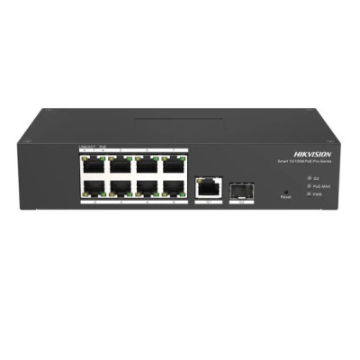 Комутатор 10 портів керований Hikvision DS-3T1310P-SI/HS PoE Чорний (13095)